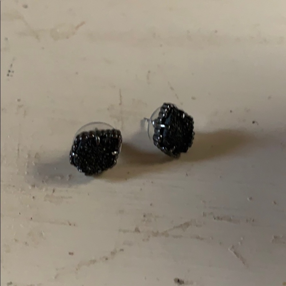 Kendra Scott Gunmetal druzy studs